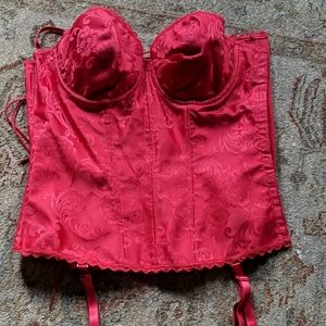Fredericks of Hollywood Cupped Dream Corset Red 36